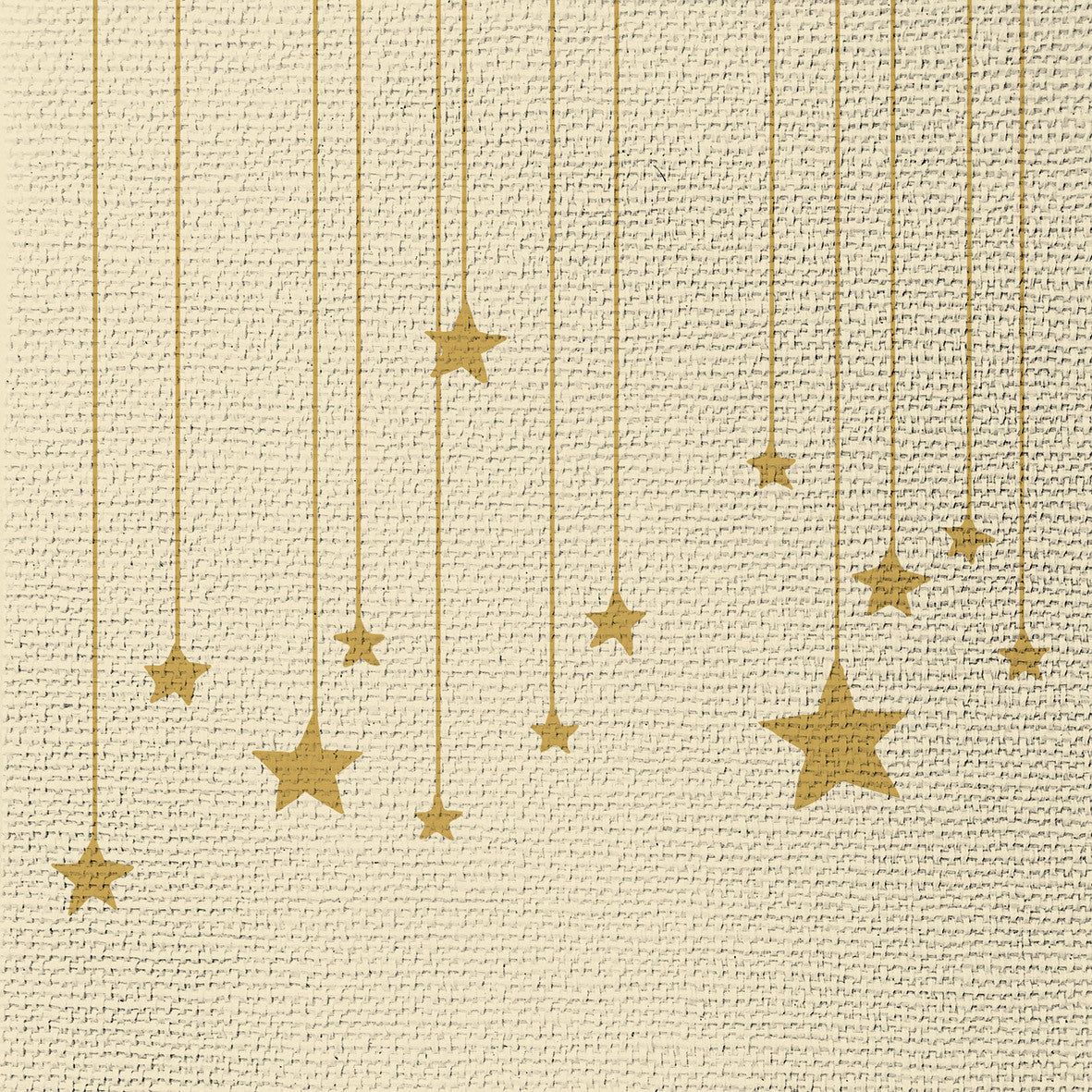 PPD Servetten 33x33cm - Stars On Canvas off-white