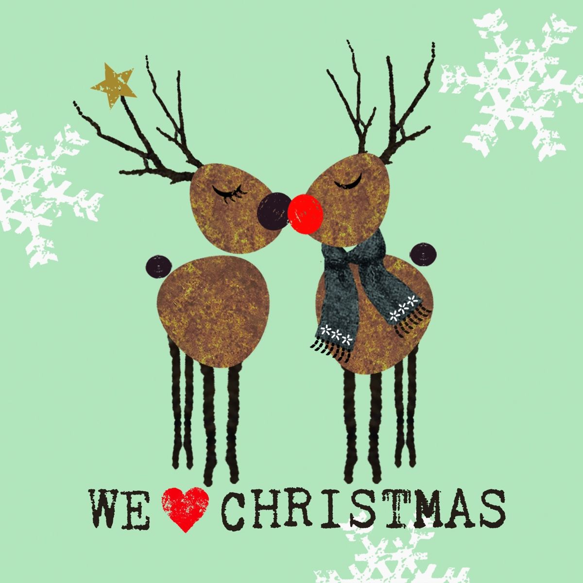 PPD Servetten 33x33cm - We Love Christmas sage