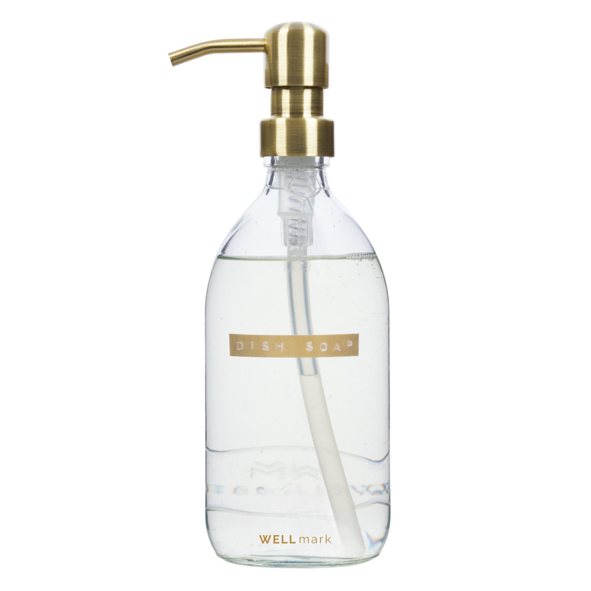 WELLMARK Afwasmiddel 500ml - DISH SOAP transp./ messing pomp