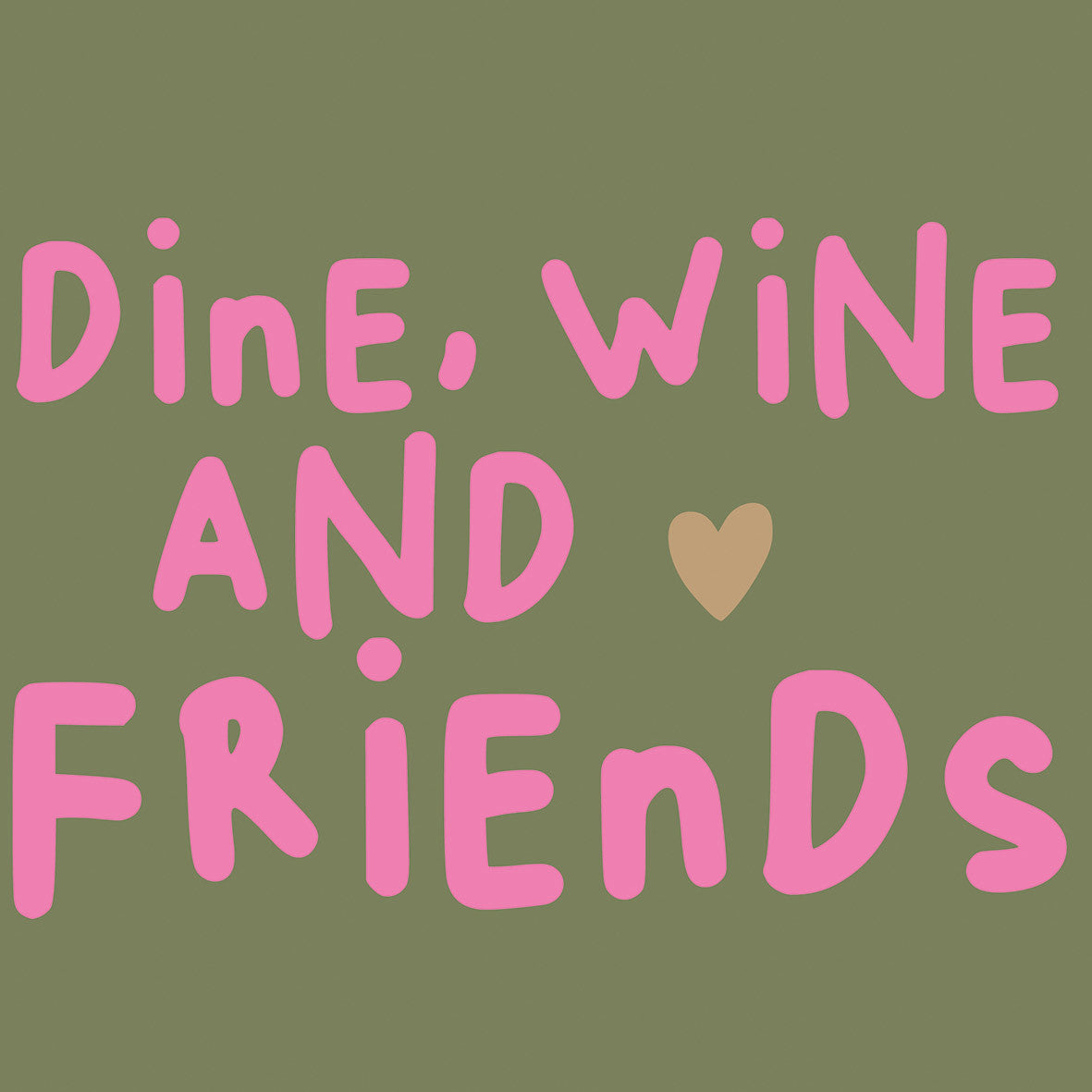 PPD Servetten 33x33cm - Wine, Dine, Friends green