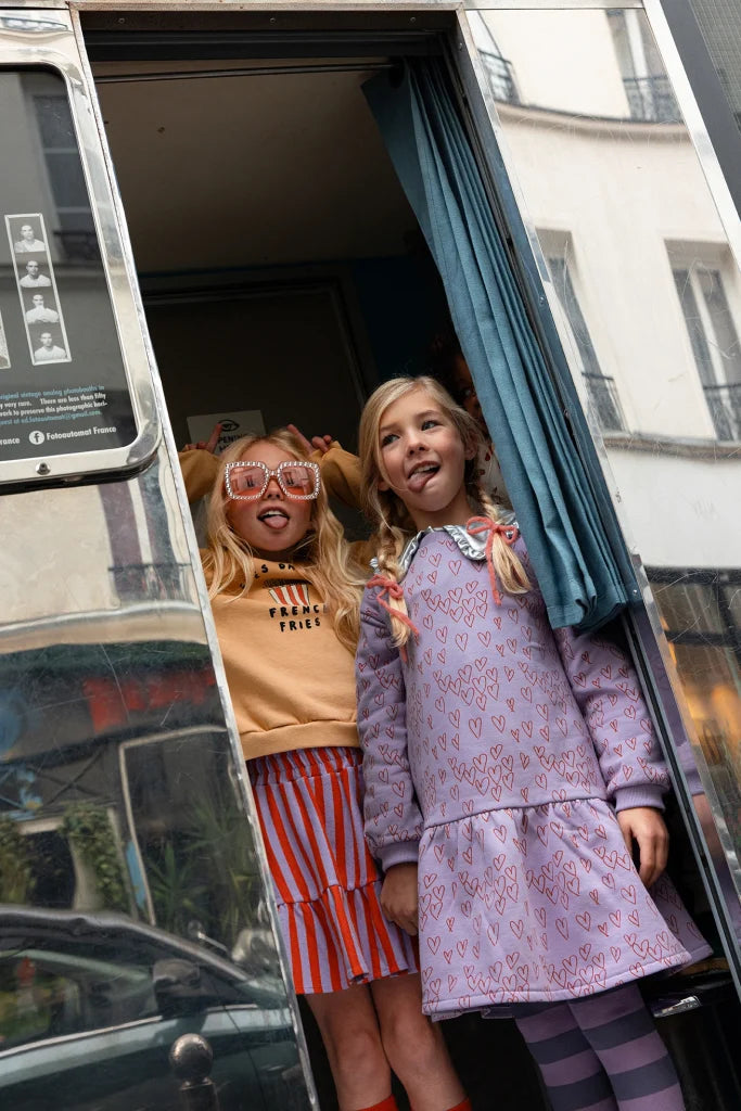 SPROET & SPROUT Dress hearts print - lavender - 2j.