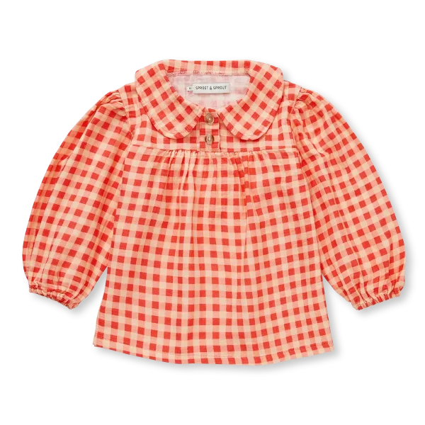 SPROET & SPROUT Girls check blouse - grenadine - 8j.