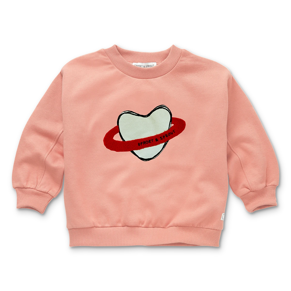 SPROET & SPROUT Sweatshirt heart saturn - peach parfait - 8j.