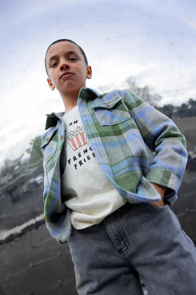 SPROET & SPROUT Boys check shirt - shady green - 4j.