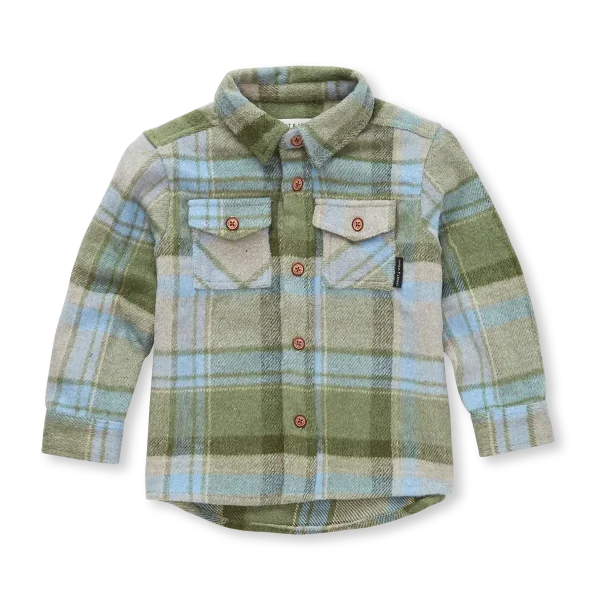 SPROET & SPROUT Boys check shirt - shady green - 6j.