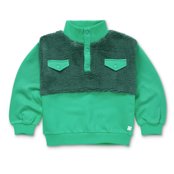 SPROET & SPROUT Anorak sweatshirt colourblock - shady green - 8j.