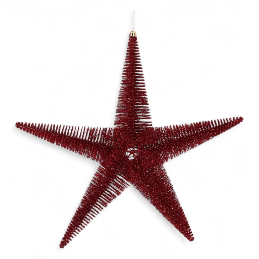 Kersthanger ster Spike 40cm - rood