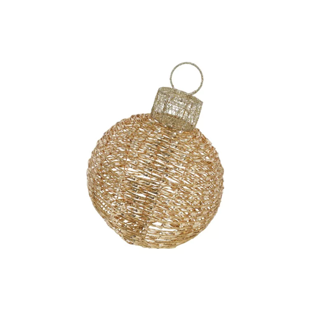 Kerstdeco Kerstbal Janel 20x28cm - goud
