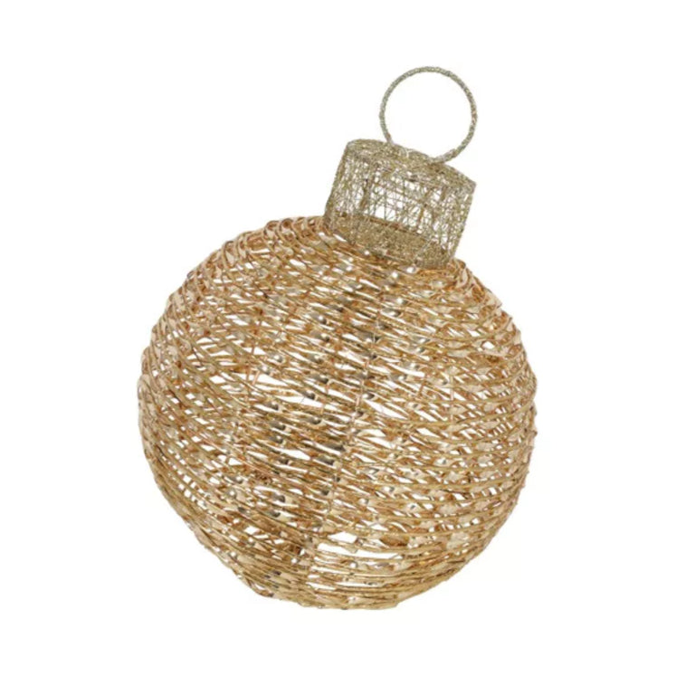Kerstdeco Kerstbal Janel 25x34cm - goud
