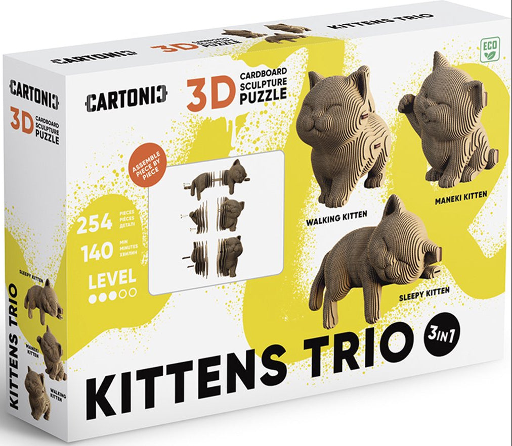CARTONIC 3D puzzel - Kittens trio