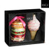 MICA kersthanger glas macarons & ijsje 14.5x12.5x6cm