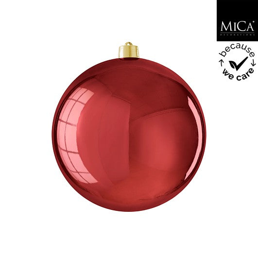 MICA Kerstbal onbreekbaar glanzend 25cm - donker rood