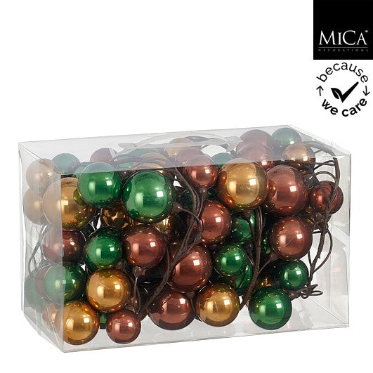 MICA kerstslinger kerstballen 180cm - multi