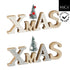 MICA kerstdeco xmas hout glitter - naturel - ass. (prijs per stuk)