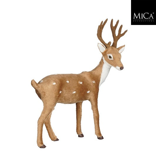 MICA kerstdeco rendier 21x27cm - bruin