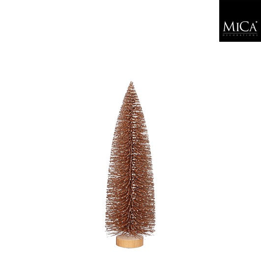 MICA kerstdeco kerstboom 32x10cm - l. bruin
