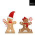 MICA Kerstdeco man & vrouw peperkoek 23x44cm - bruin/rood - ass. (prijs per stuk)