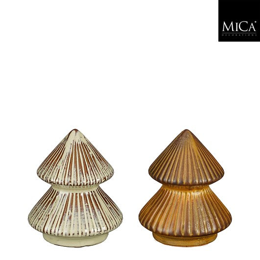 MICA Kerstdeco kerstboom 11,5x9cm - ass. (prijs per stuk)