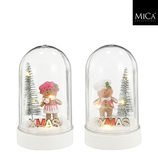MICA Kerstdeco peperkoek jongen en meisje 8x13cm - ass. (prijs per stuk)