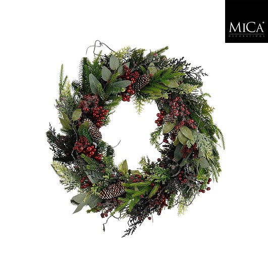 MICA Bodi kerstkrans - 13x50cm - bordeaux