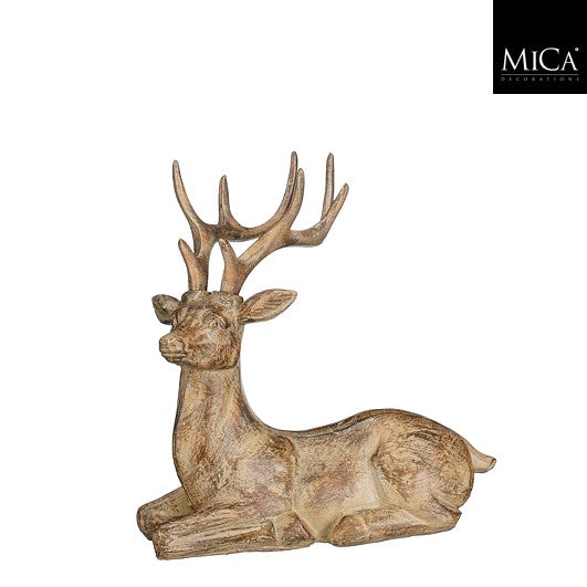 MICA deco rendier - 16x11x17cm - bruin