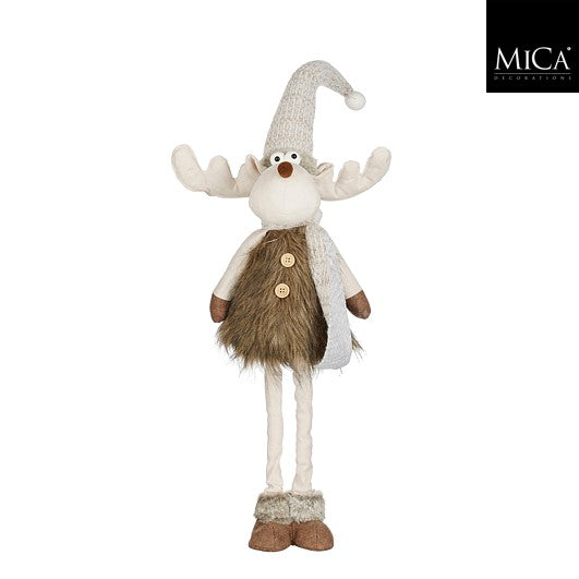 MICA Kerstfiguur rendier telescopisch  - grijs