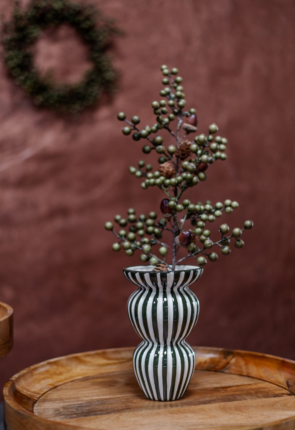 HOME SOCIETY Vaas - groen/streep