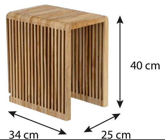 MICA Yonker bijzettafel - S 25x34x40cm - bruin 1153355
