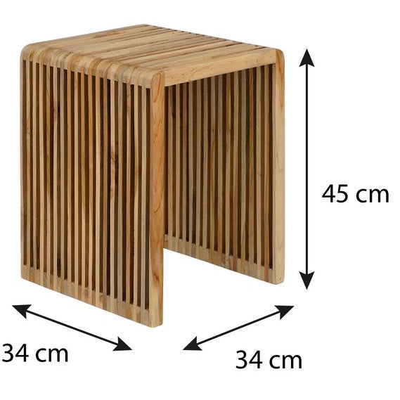 MICA Yonker bijzettafel - M 34x34x45cm - bruin 1153355