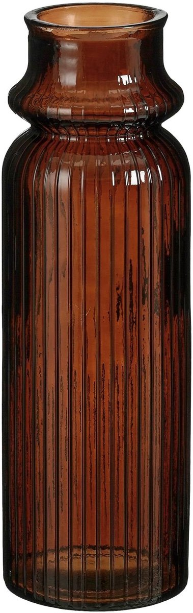MICA Rosa vaas gerecycleerd glas - 45x15cm - bruin