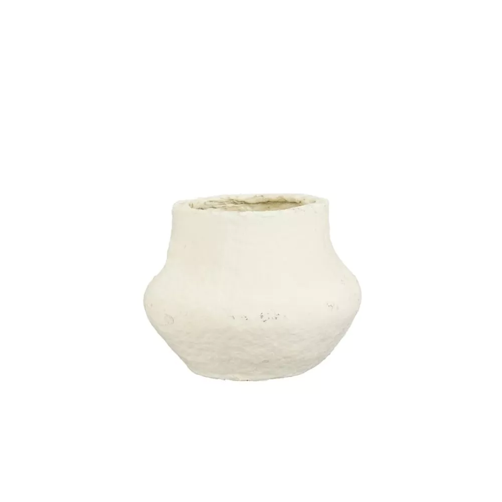 MICA vaas gerecycleerd papier - 15x20cm - beige