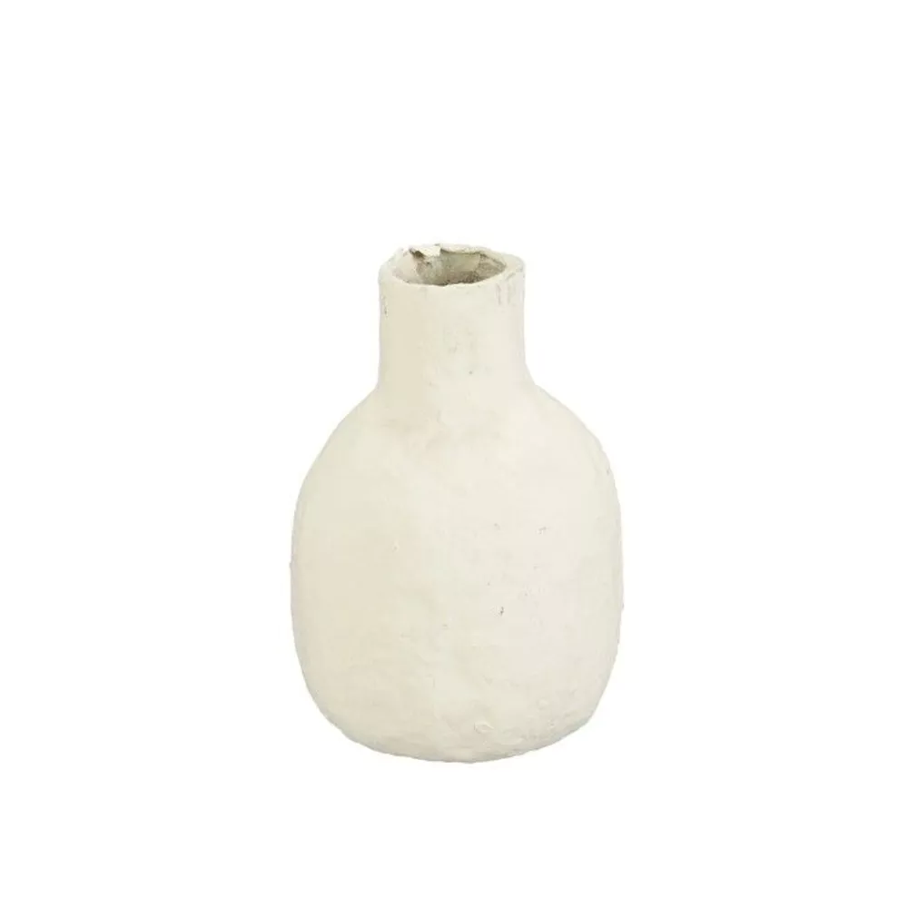 MICA vaas gerecycleerd papier - 14x9.5cm - beige