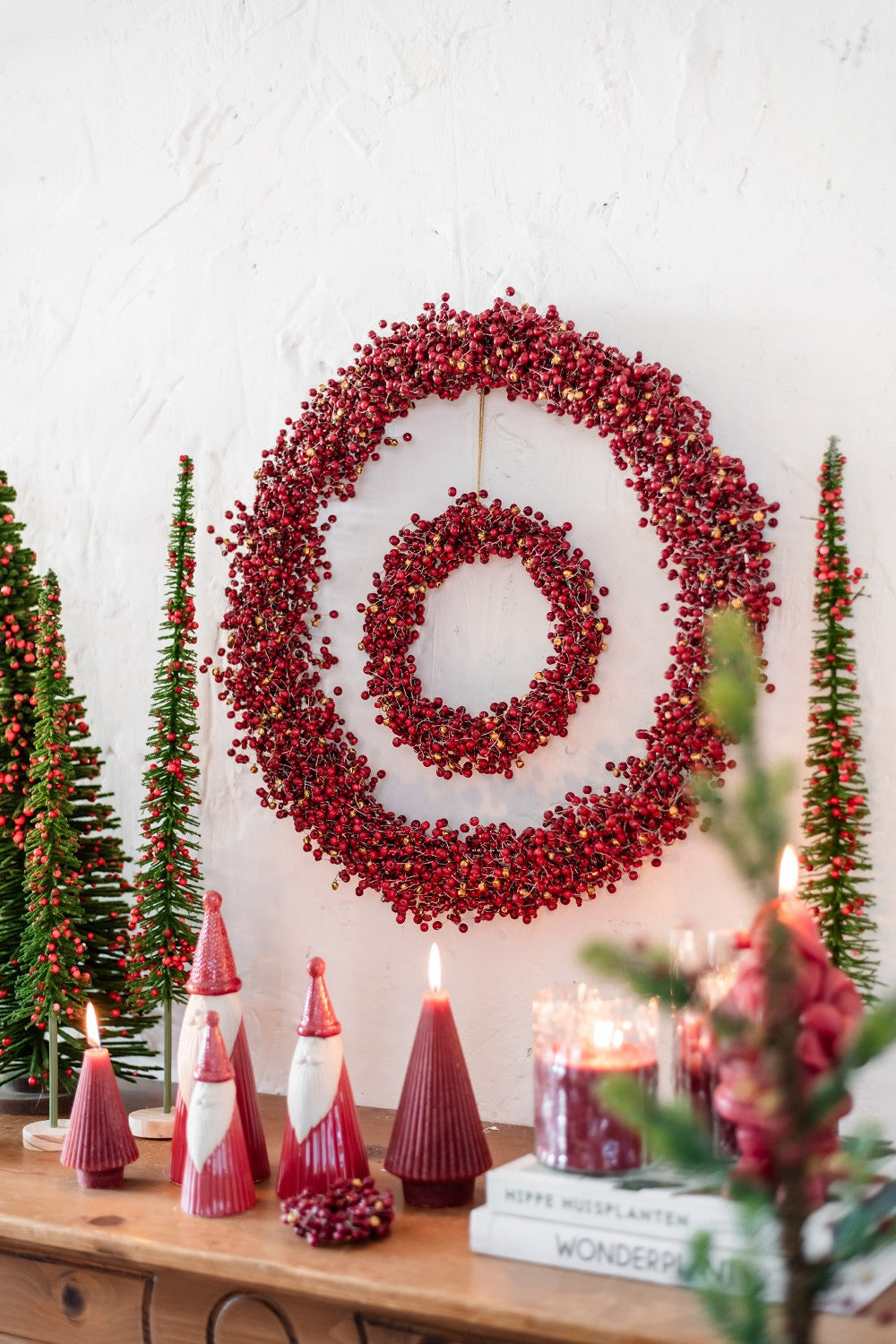 HOME SOCIETY Bodhi krans - rood - M