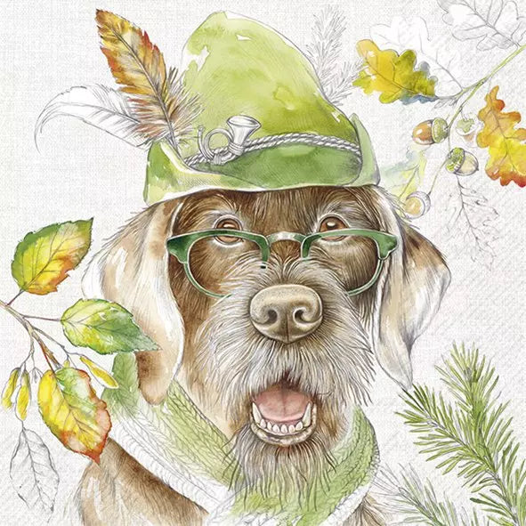 IHR Servetten 33x33cm - Hunting Dog grey 3983901245
