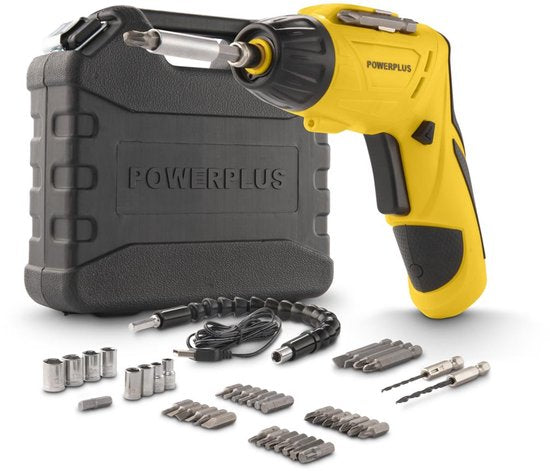 POWERPLUS schroevendraaier 4V - incl. batterij & acc.