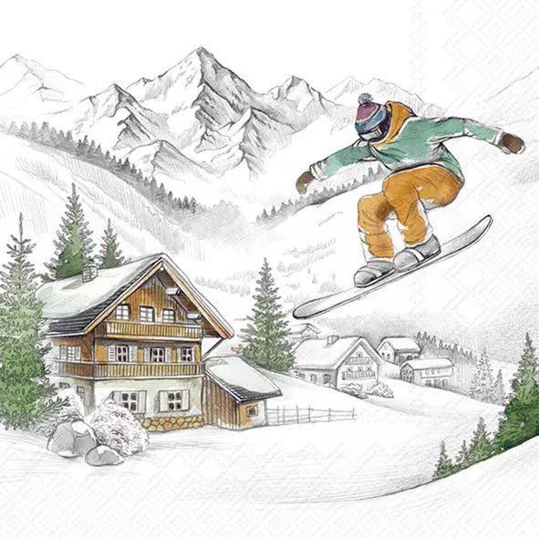 IHR Servetten 33x33cm - Ski Vacations mix 4080201300