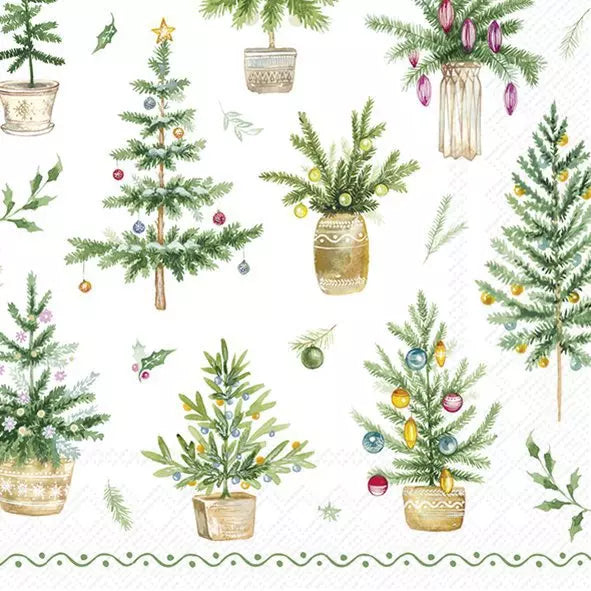 IHR Servetten 25x25cm - Festive Holidays green 4080502620
