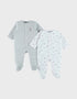 NOUKIES Fancy Fox pyjama 2st. - fluweel - 3M
