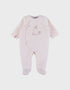 NOUKIES Autumn Forest pyjama - fluweel roos - 6M