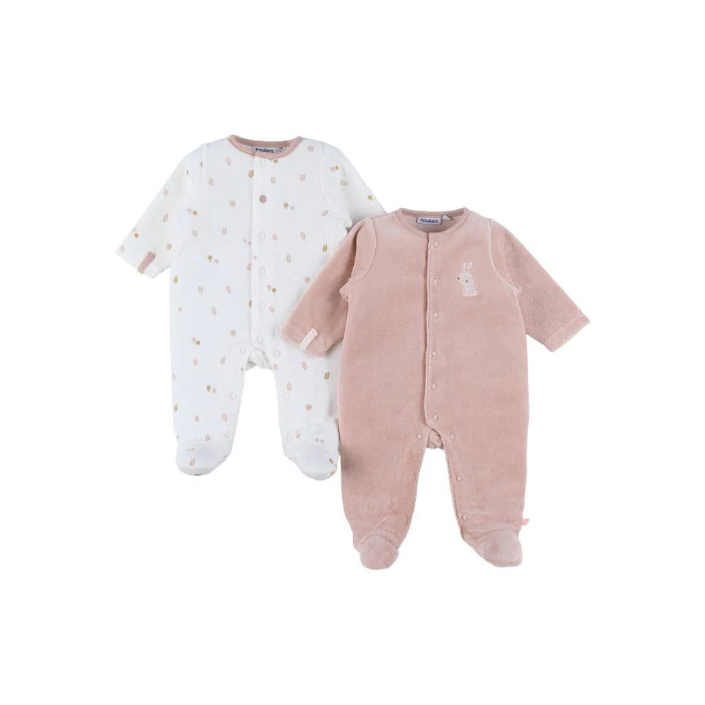NOUKIES Autumn Forest pyjama 2st - fluweel - 1M