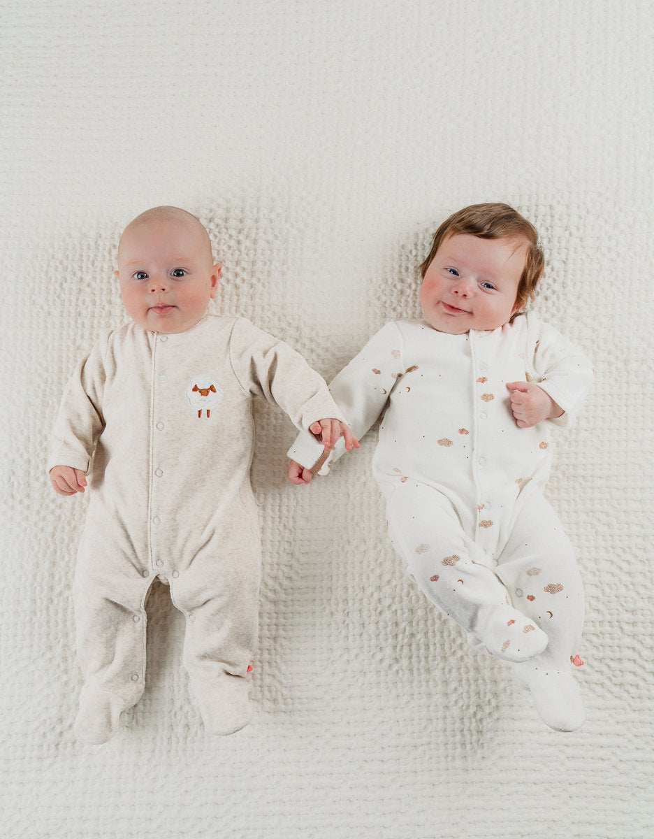NOUKIES Fluffy pyjama 2st - fluweel - 6M