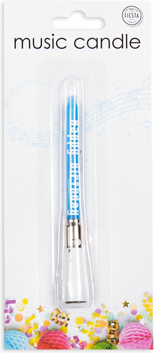 FIESTA Taartkaars muziek - blauw