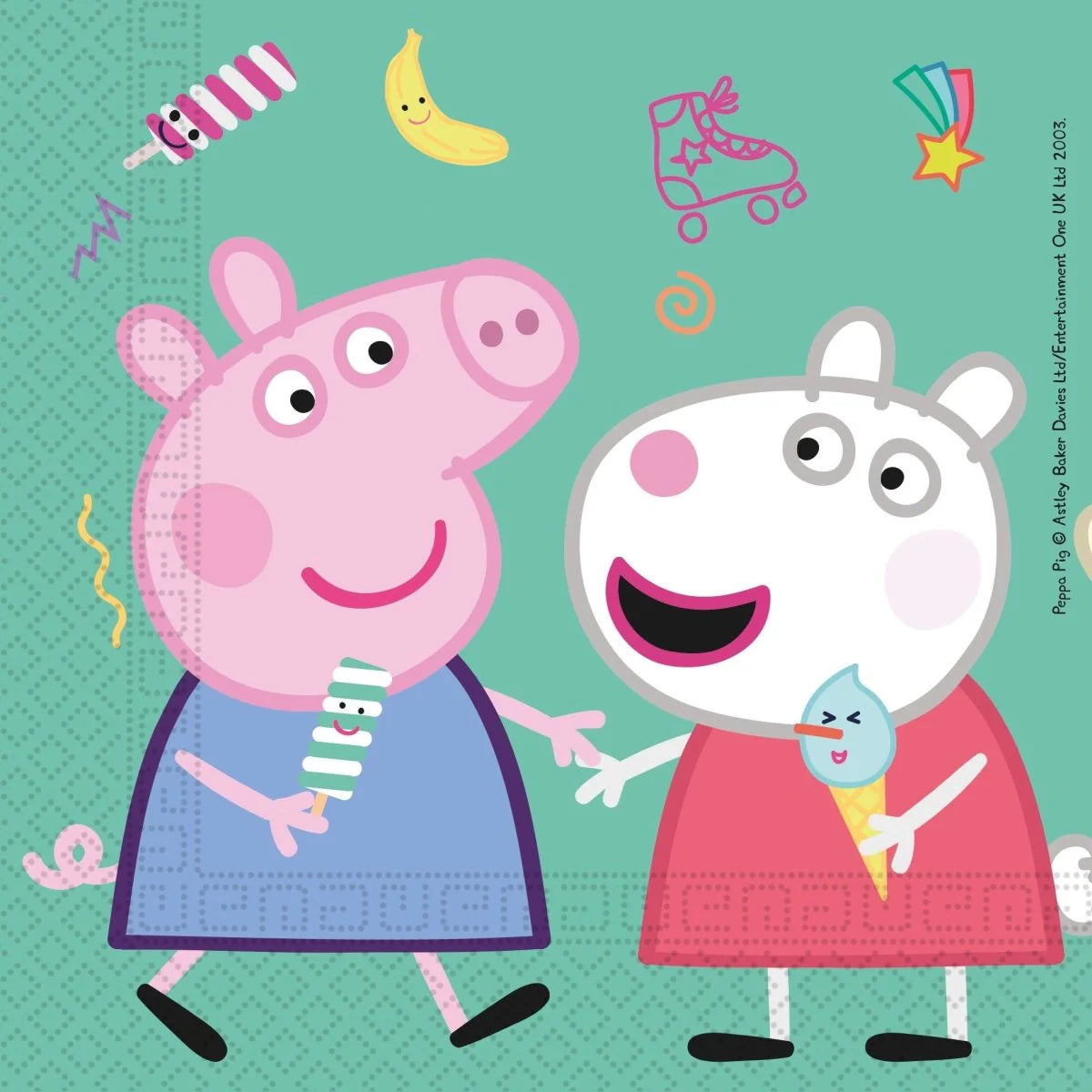 FIESTA 2-lagige papieren servetten 33x33cm -PeppaPeppa Pig Messy Play