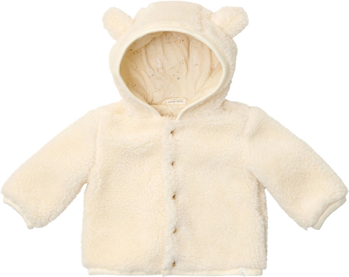 LITTLE DUTCH Teddy jasje - off white - 62