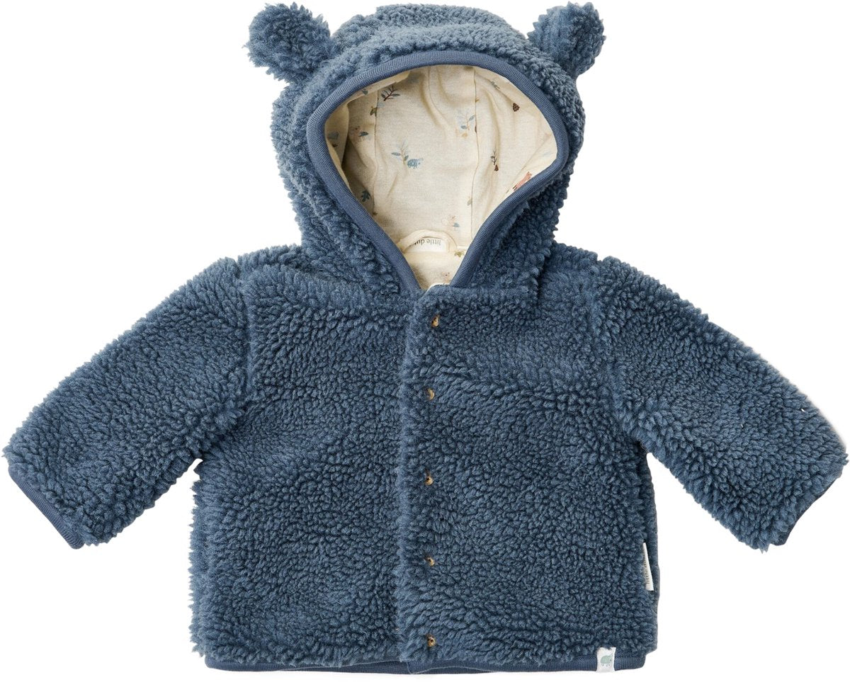 LITTLE DUTCH Teddy jasje - stone blue - 74