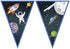 FIESTA Papieren driehoek vlaggenbanier 9 vlaggen - Rocket Space