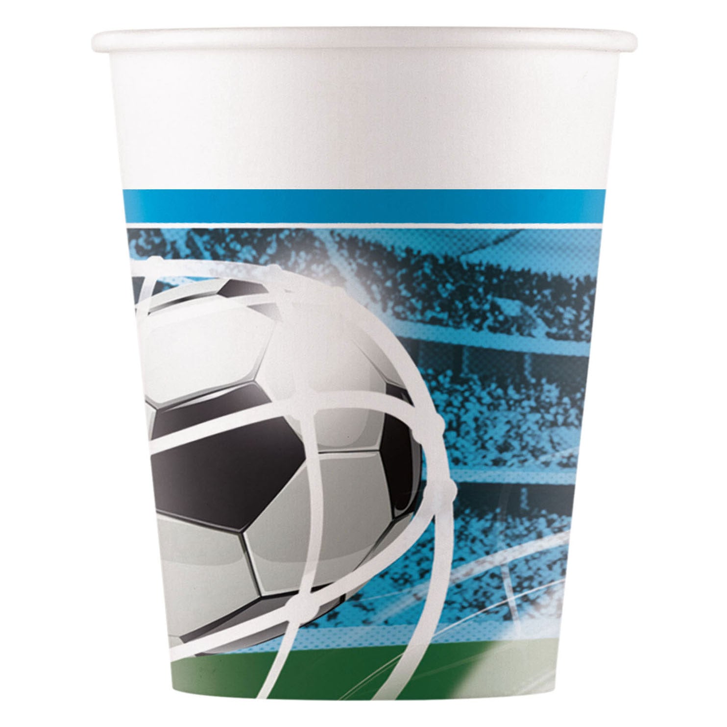 FIESTA papieren bekers 200ml 8st - Voetbal fans