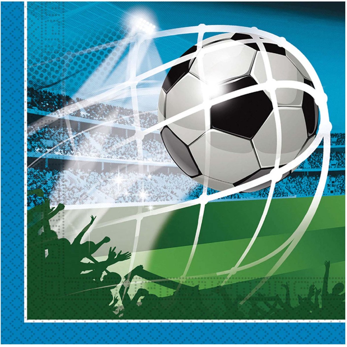 2-laags papieren lunch servetten 33x33cm FSC - Voetbal fans