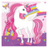 FIESTA Servetten 33x33cm 2laags 20st. - Eenhoorn regenboog kleuren