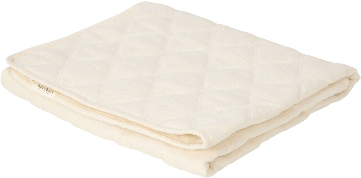 LITTLE DUTCH Ledikantdeken quilted - Pure soft wit